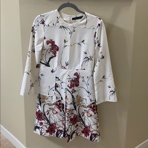 Zara Floral Fit and Flare Dress with Pockets